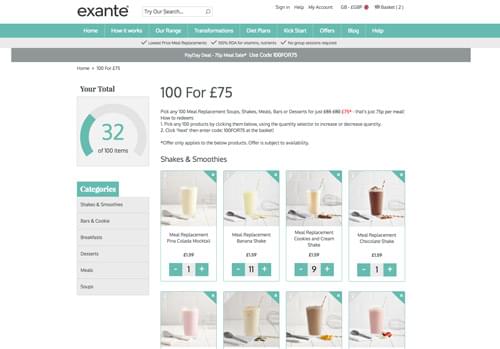 Exante diet - bundle pages