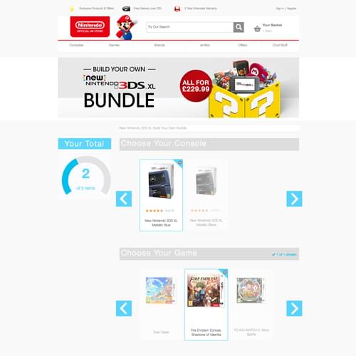 Nintendo build your own bundle page